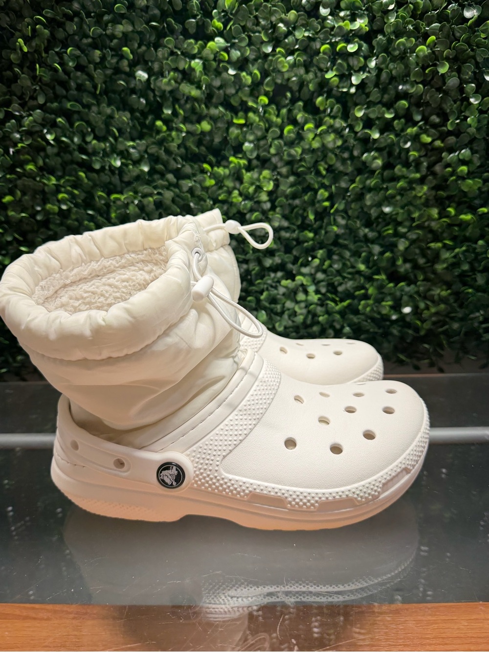 CROCS Unisex White Puffer Clog Boots